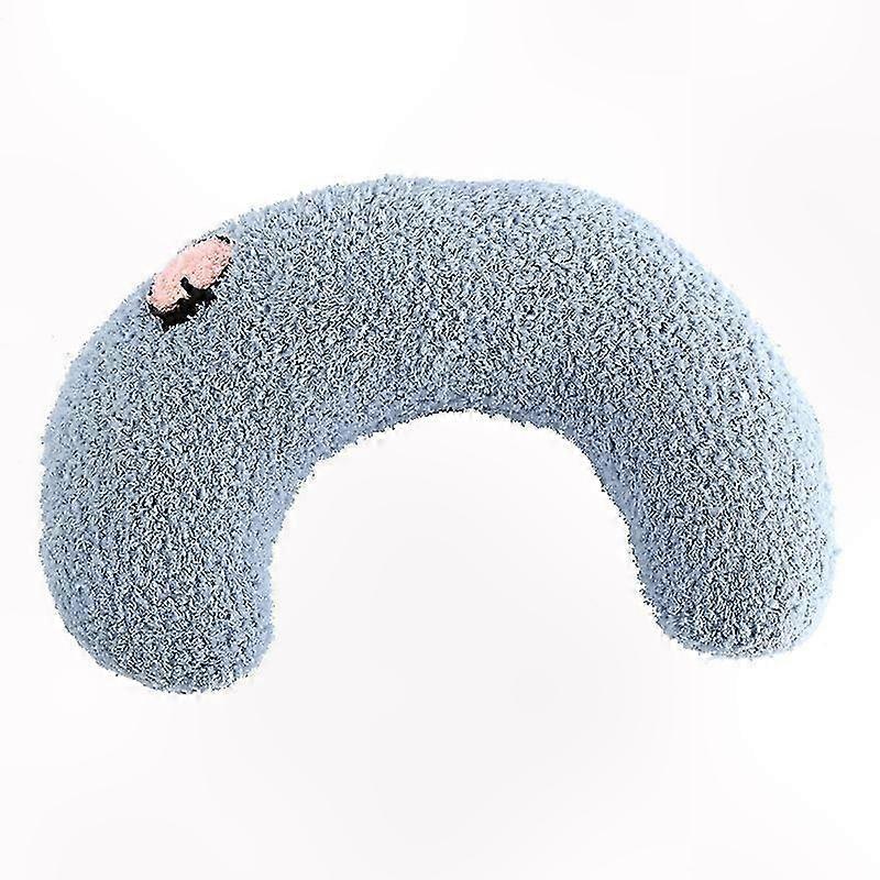 Soft U-Shaped Plush Pet Pillow for Cats & Small Animals - Cozy Bedding Solution