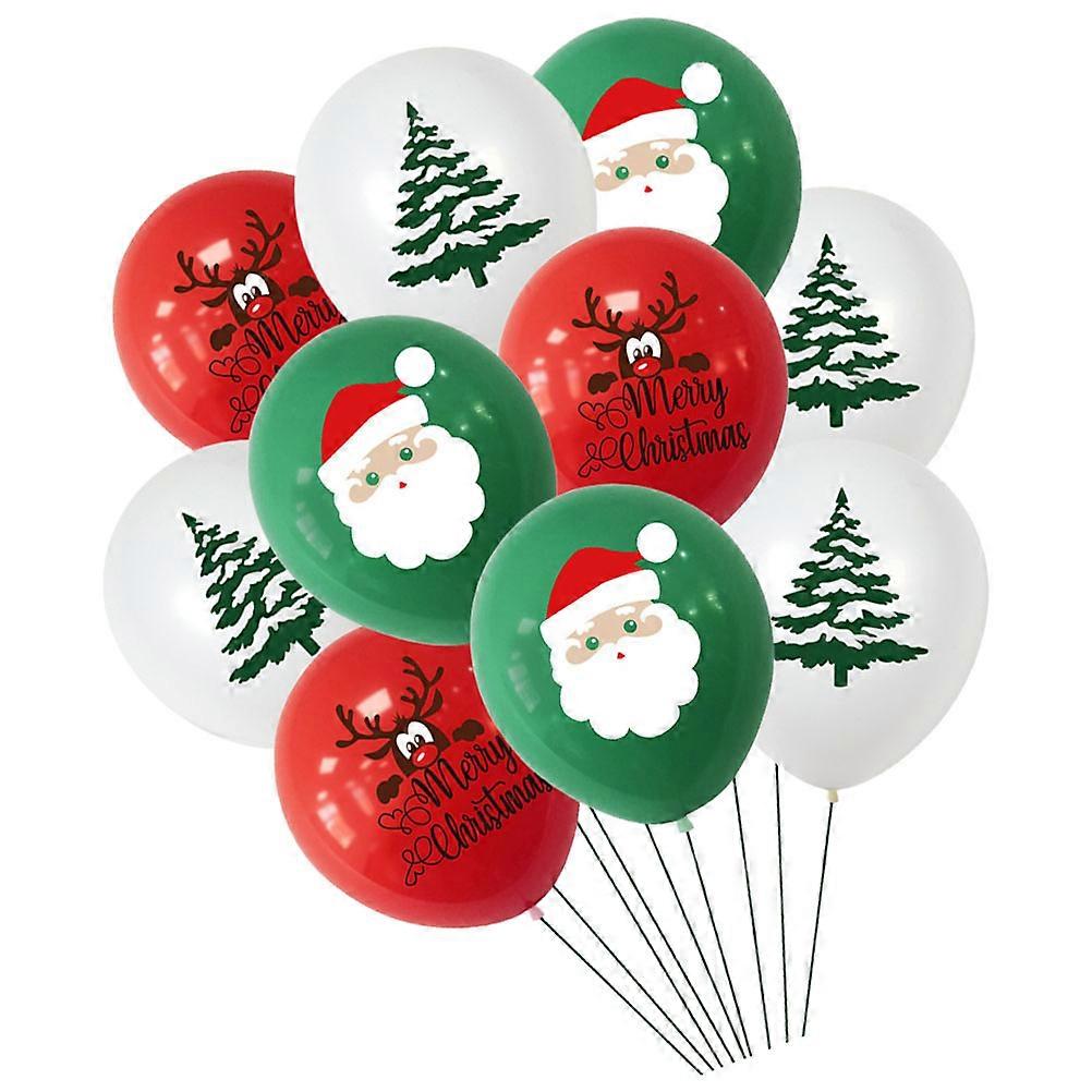 Christmas Decorative Balloons Party Balloons for Decoration Use 10Pcs Set