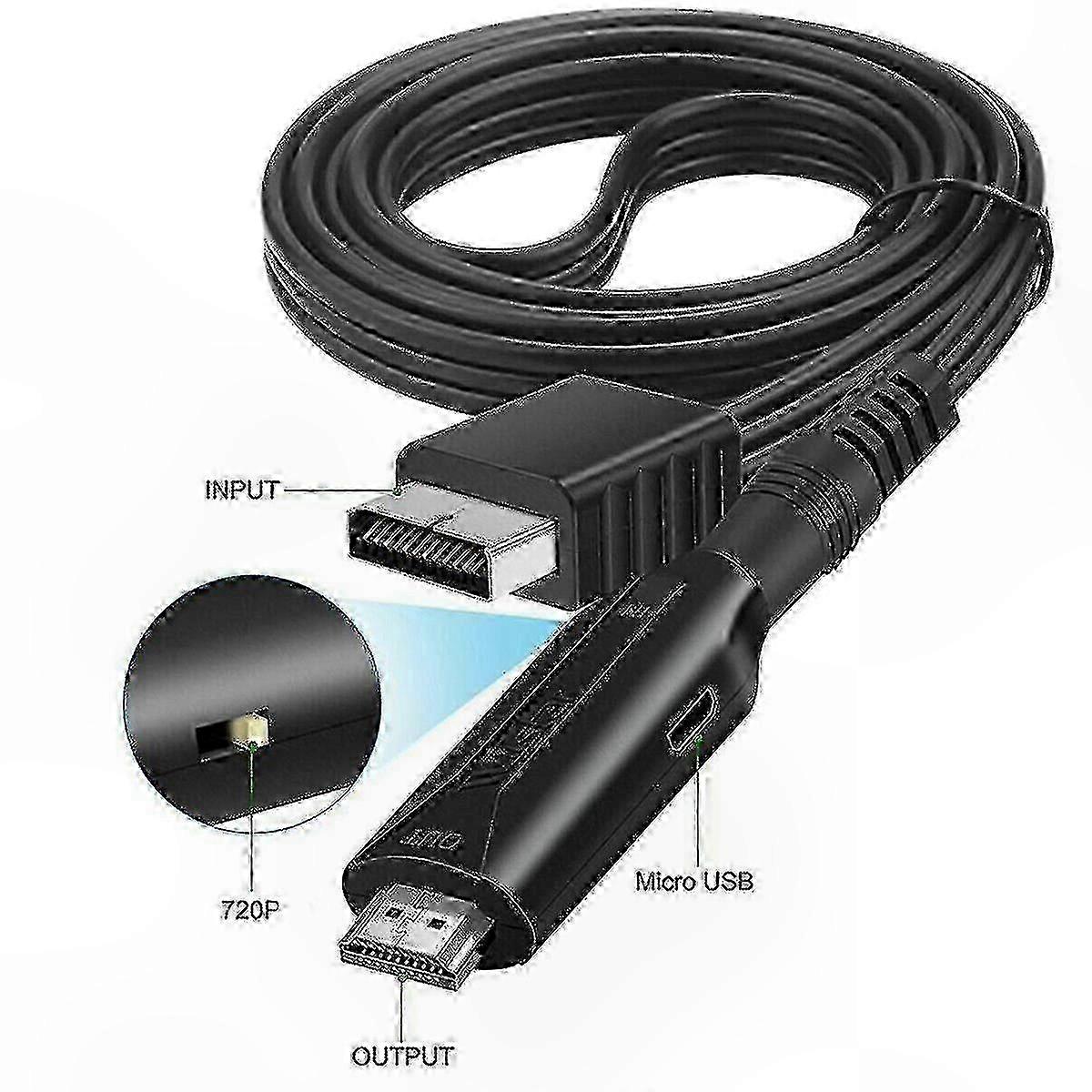 HDMI Adapter for PS1/PS2 Console with o Video Converter Cable Cord