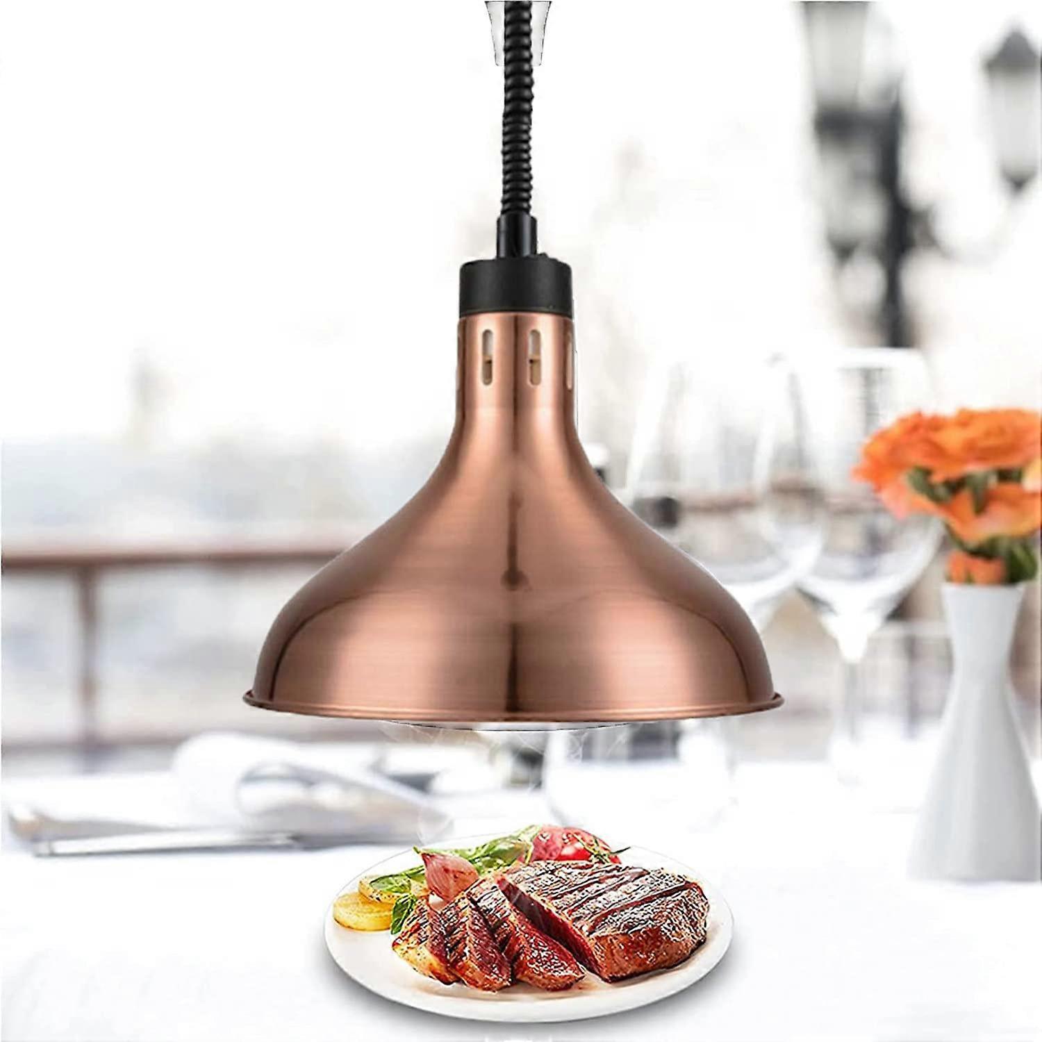 Commercial Food Warmer Lamp - Buffet Heat Lamp with Adjustable 60-180cm Copper Cable, Even Heat Dissipation, Food Display Light