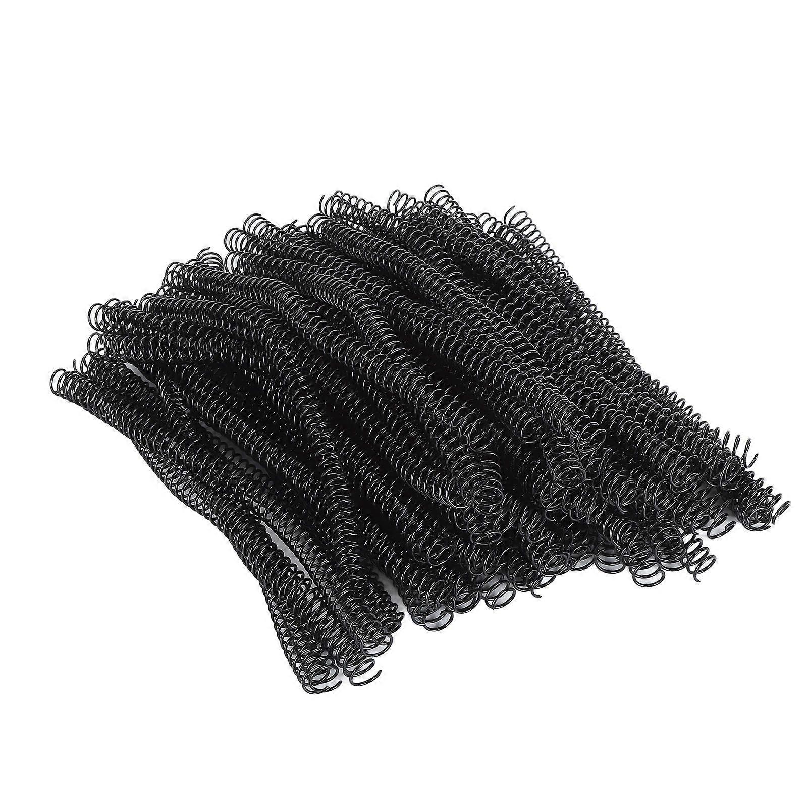 100PCS Binding Spiral 12.7mm Diameter 48 Teeth 4:1 90 Pieces A4 Paper Capacity Binding Spirals Ring Black