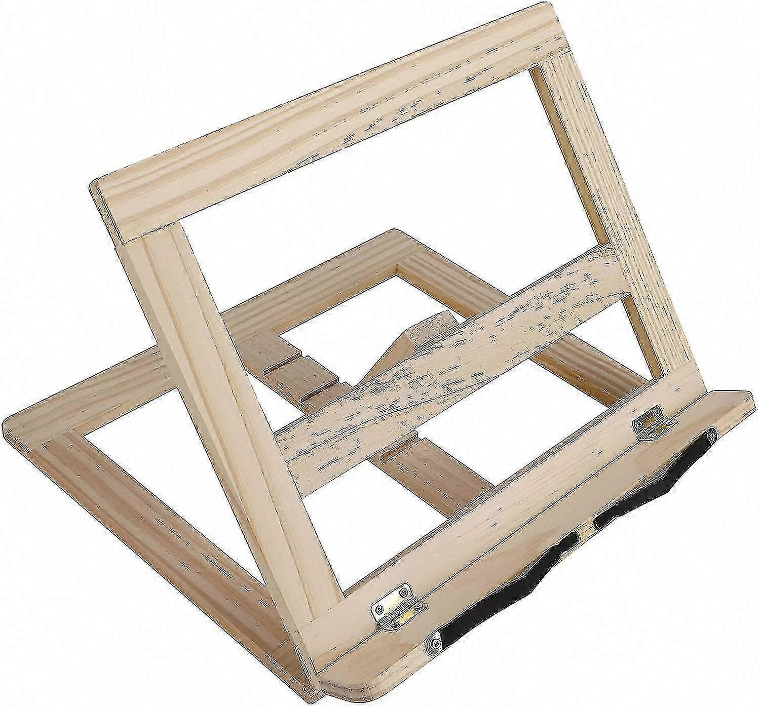 Wooden Cookbook Stand for Kitchen Reading Book Holder Rest