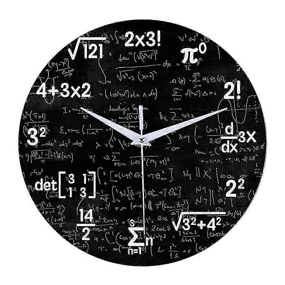 Math Wall Clock,Mathematics Clock,compatible with Kids Math compatible withmulas Icons Wall Clock Classroom Decor,Gift compatible with Teacher