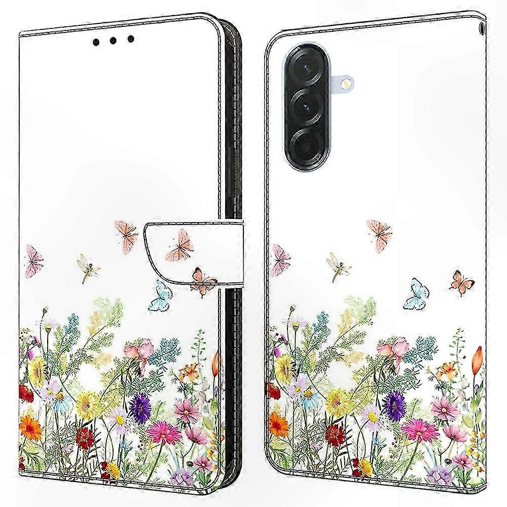 PU Leather Wallet Case with Stand Function for 5G Phones Patterned Flip Cover Protector