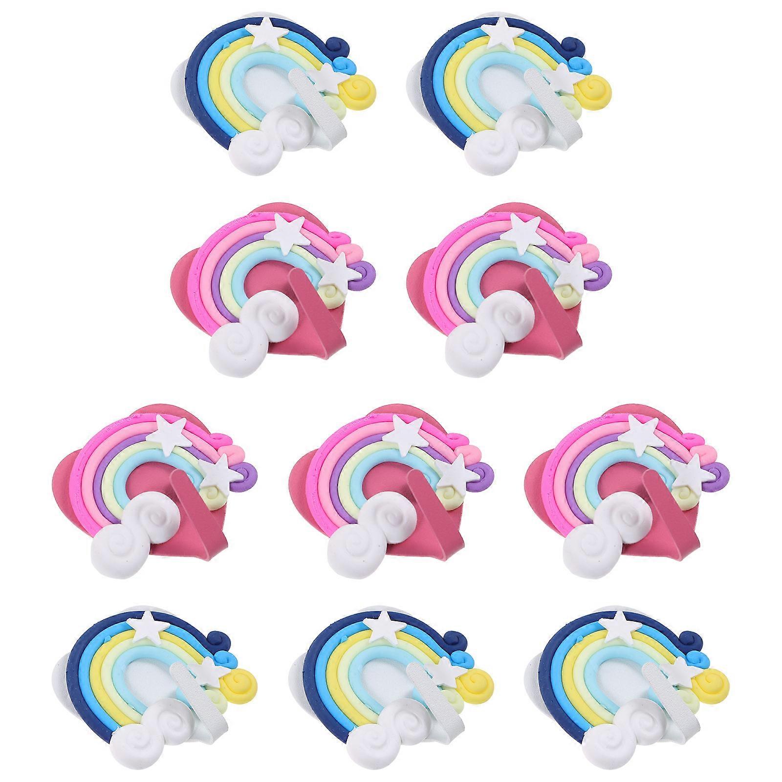 Towels Hooks Clouds Star Rainbow Wall Mounted Hanger 10Pcs for Hanging Use