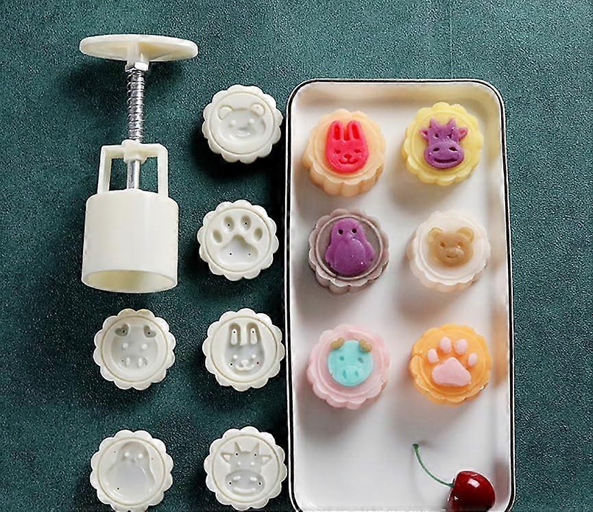 Mooncake Mold Press Flower And Animal Shapes With Cookie Stamps Pack Of 6 8 Or 12 Pcs 50g Each
