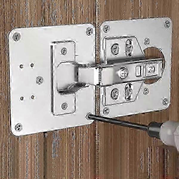 Verstärkte Türscharnierplatten 2er-Pack, 90x90mm Stabilitäts-Upgrade-Kit für Türen