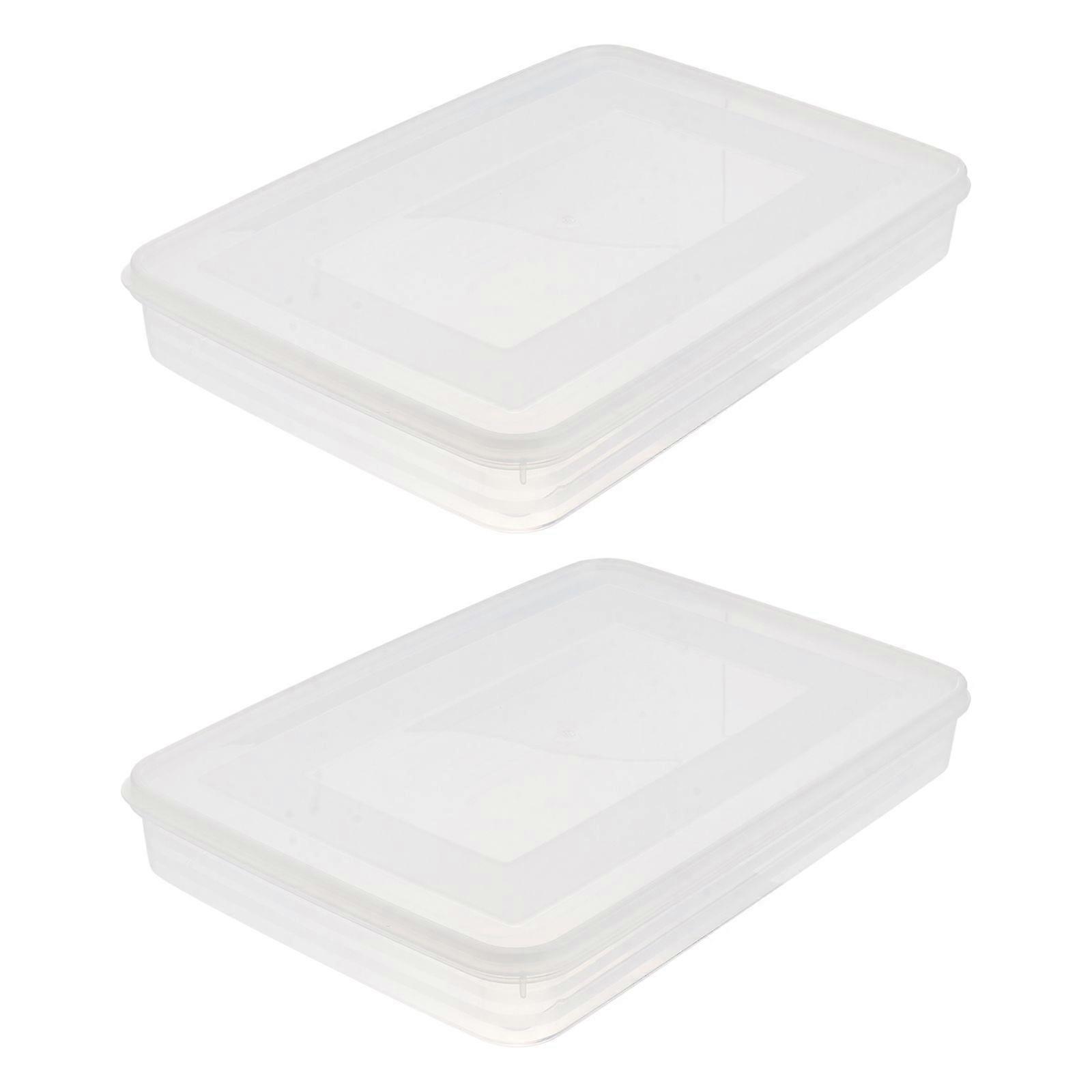 2pcs Refrigerator Dumpling Case Storage Freeze Holder Sealing Dumplings Box