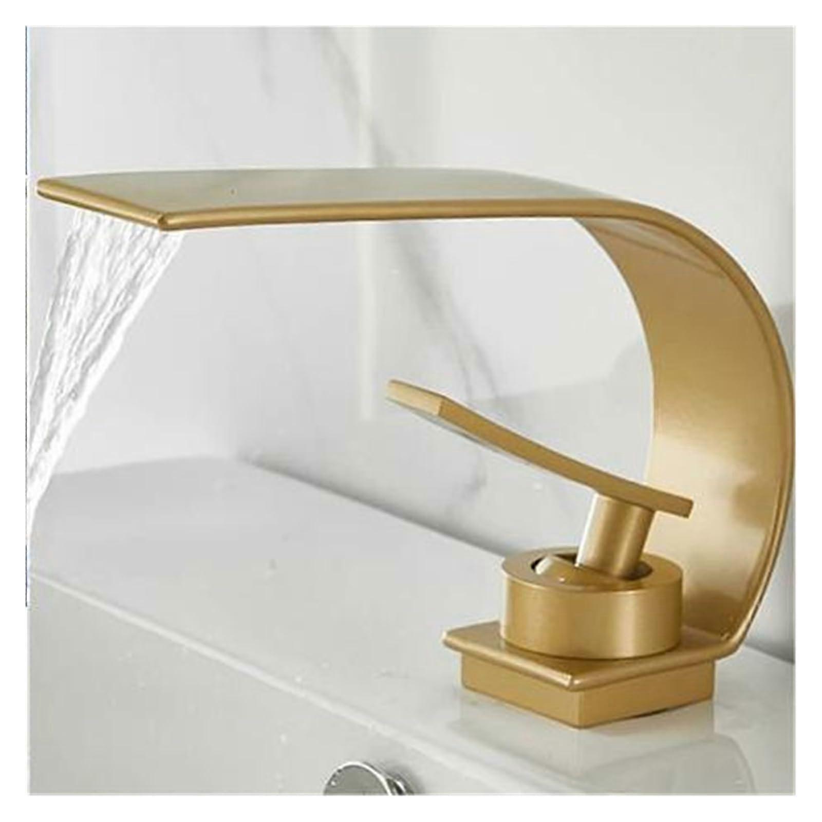 Black Basin Faucet Waterfall Style Single Handle Washbasin Faucet Bathroom Vanity Mixer