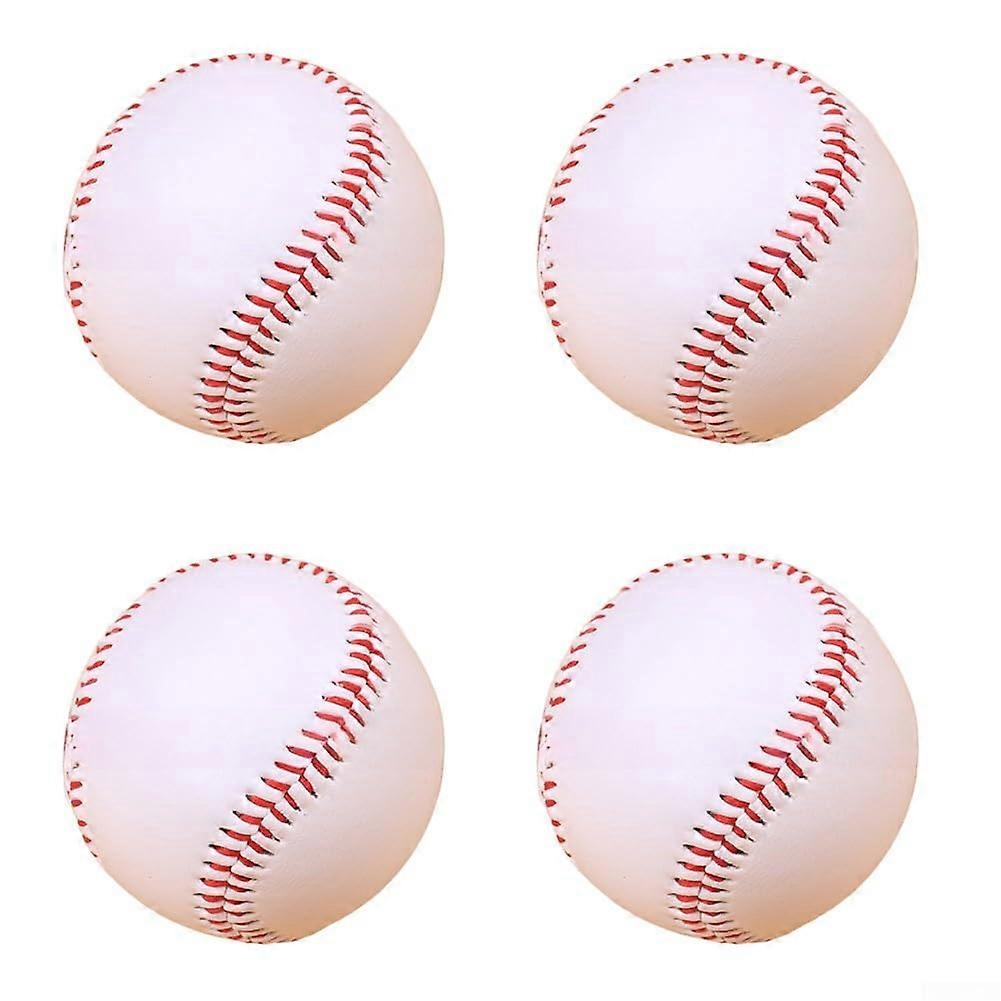 Hard Baseballs 4Pack, 9Inch Standard Size Adult Baseballs For League Play, Training And Pitching, Practice Baseballs
