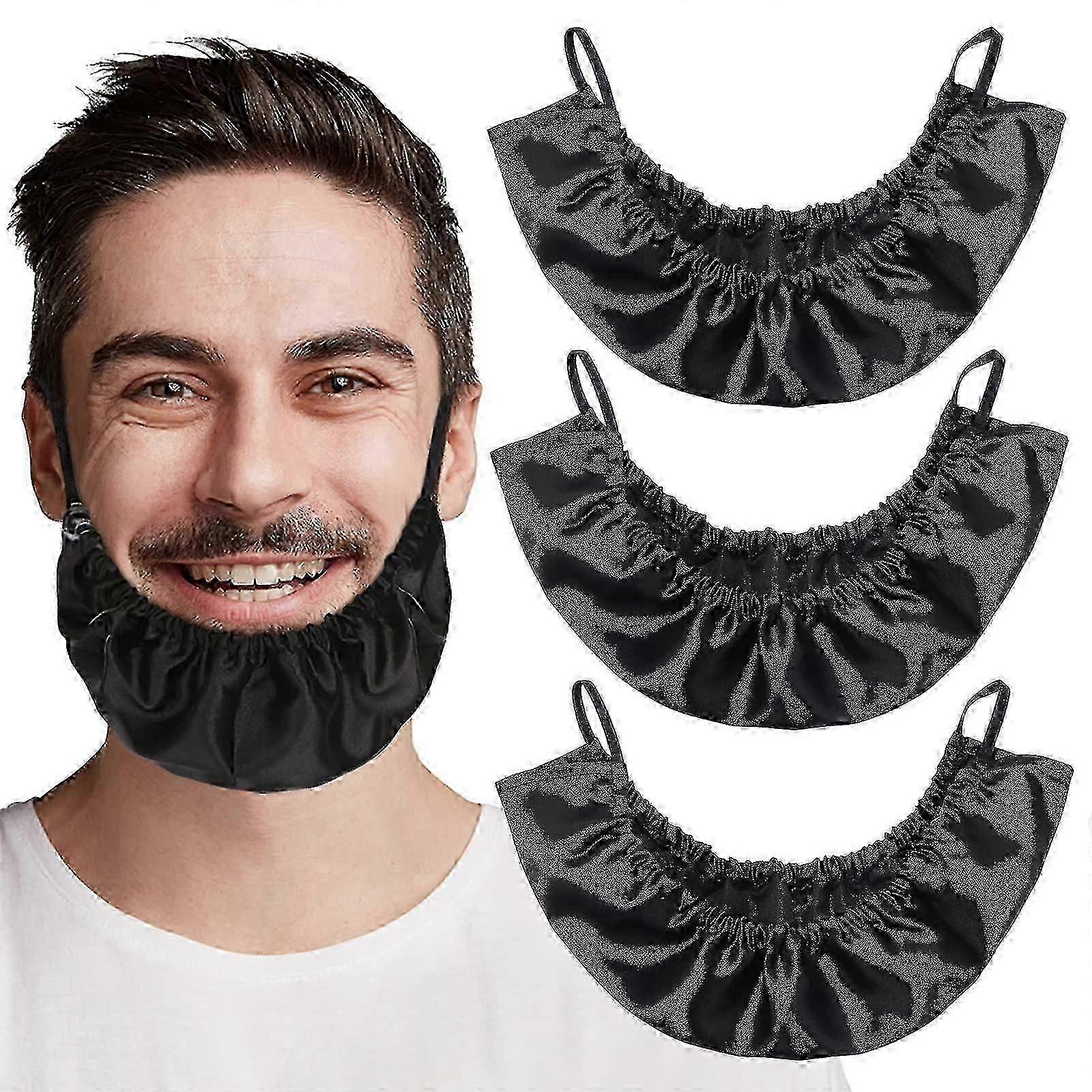 Sakal Bone, Erkekler için Sakal Bandana Yüz Saç Sakal Önlük Ayarlanabilir Sakal Koruma Kapağı Erkek Yatmadan Önce Önlük Kap Çift Katmanlı