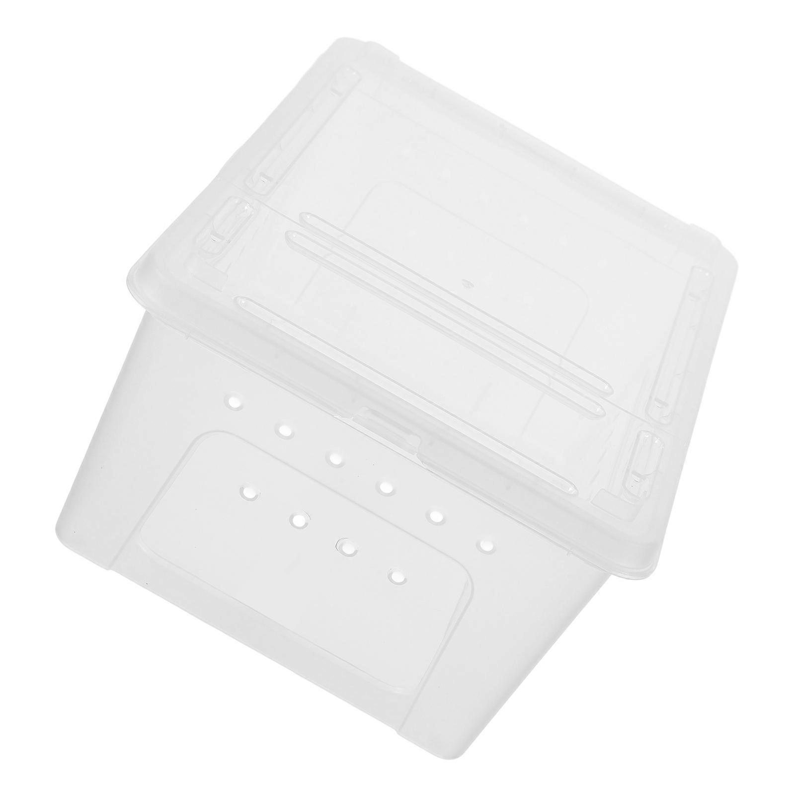 Plastic Feeding Box For Tortoise Scorpion Gecko And Spider In Optimal Growth Environment 1Pcs