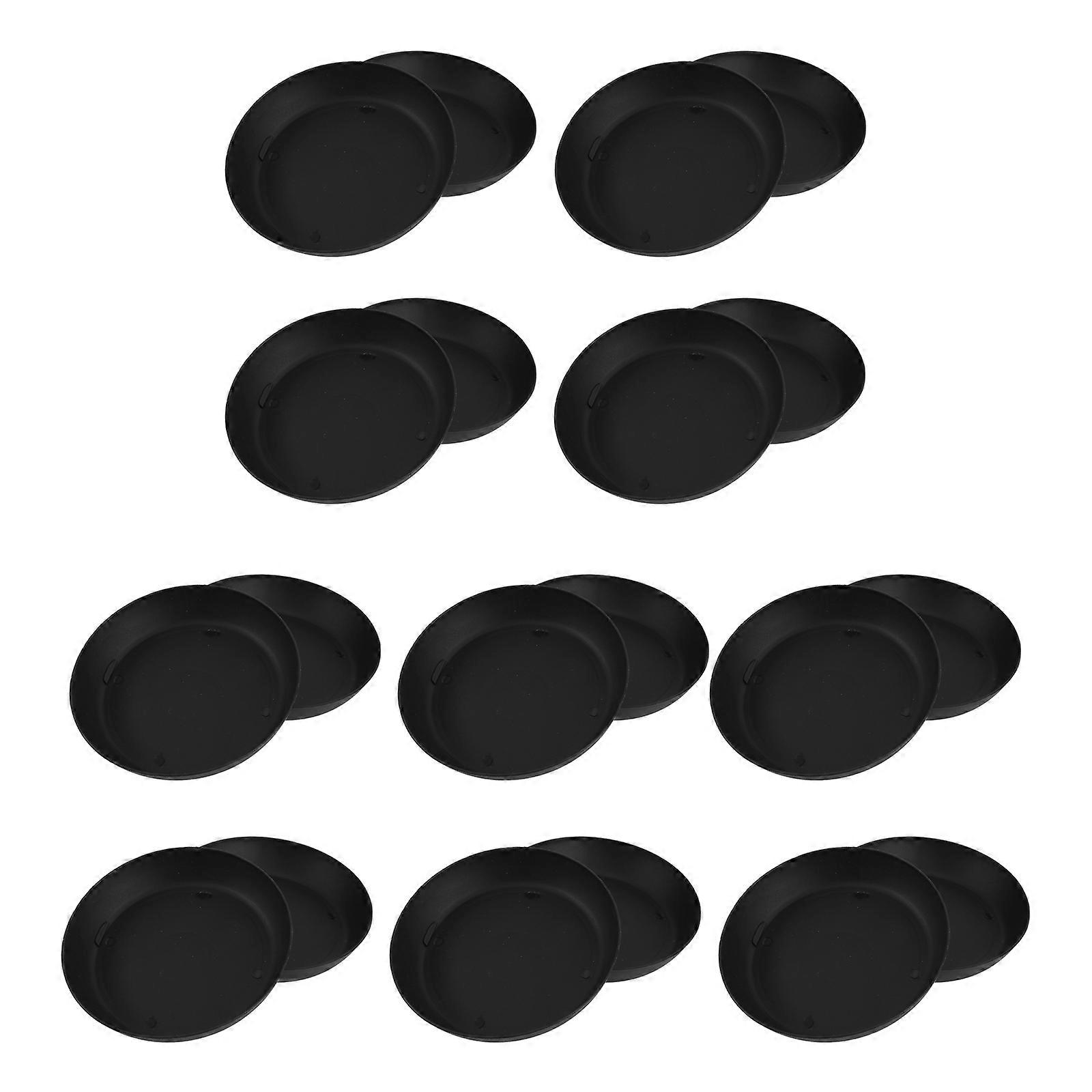 Plastic Flowerpot Drip Tray for Plastic Plants Pots Tray 40Pcs Black