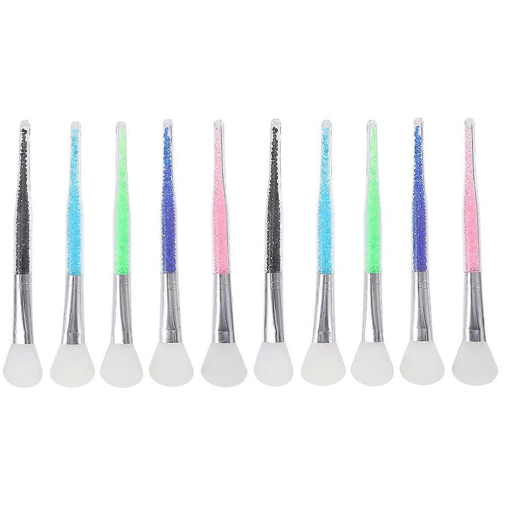 Fan-Shaped Silicone Make Up Brush For Beauty Enthusiasts Professional Use Easy To Clean 10Pcs