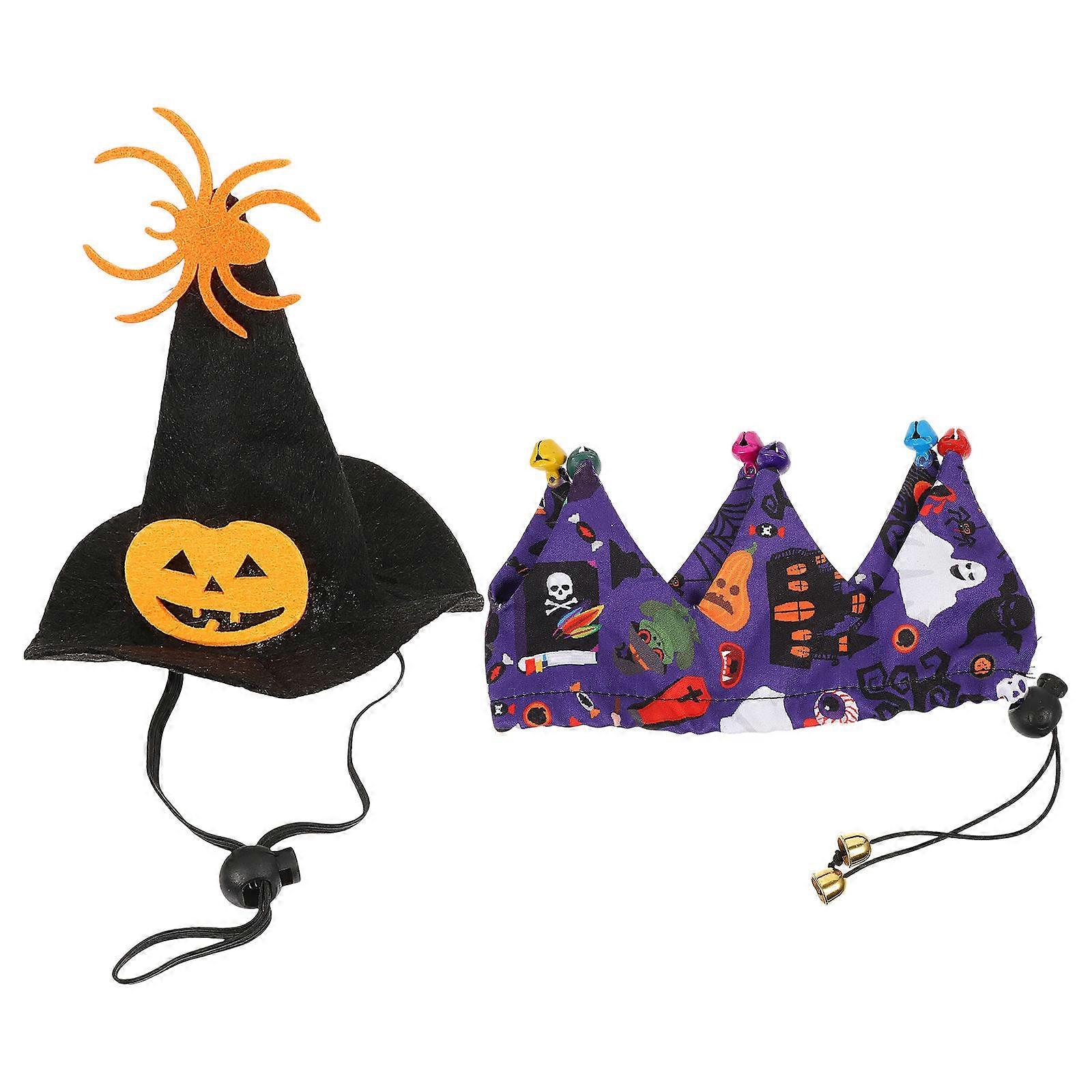 Halloween Style Dog Hat and Adorable Pattern Dog Scarf 5Sets for Cats