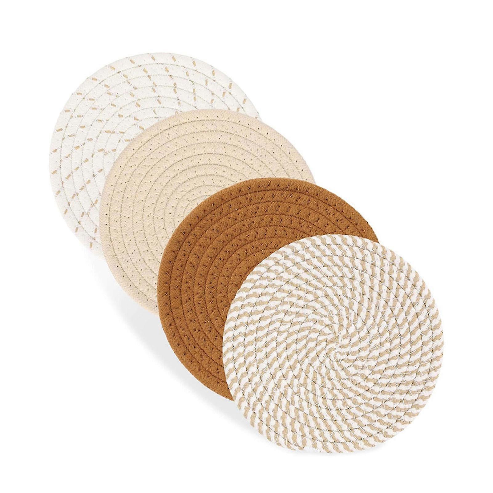 Round Coasters Table Thread Mats for Protection Coasters Coaster Tops Coffee