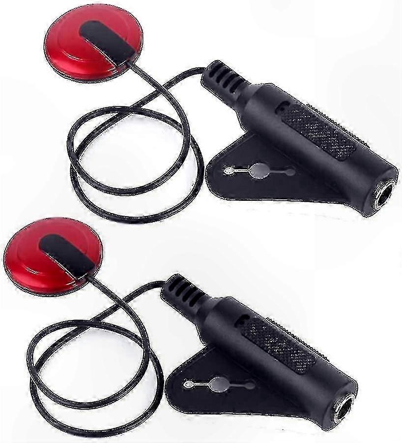 Dual Piezo Contact Mics for Stringed Instruments, Compatible with Guitar, Violin, Banjo, Mandolin, Ukulele