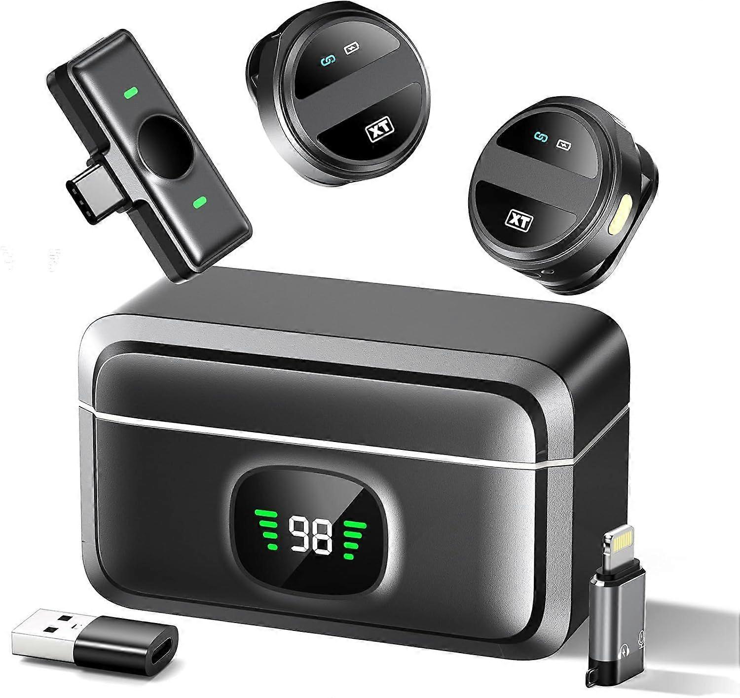 Wireless Lavalier Microphone for iPhone 15 & Android, USB C