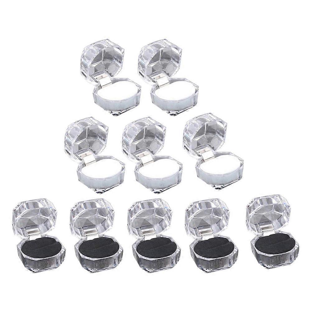 Engagement Ring Case Transparent Ring Organizer 50Pcs Pack