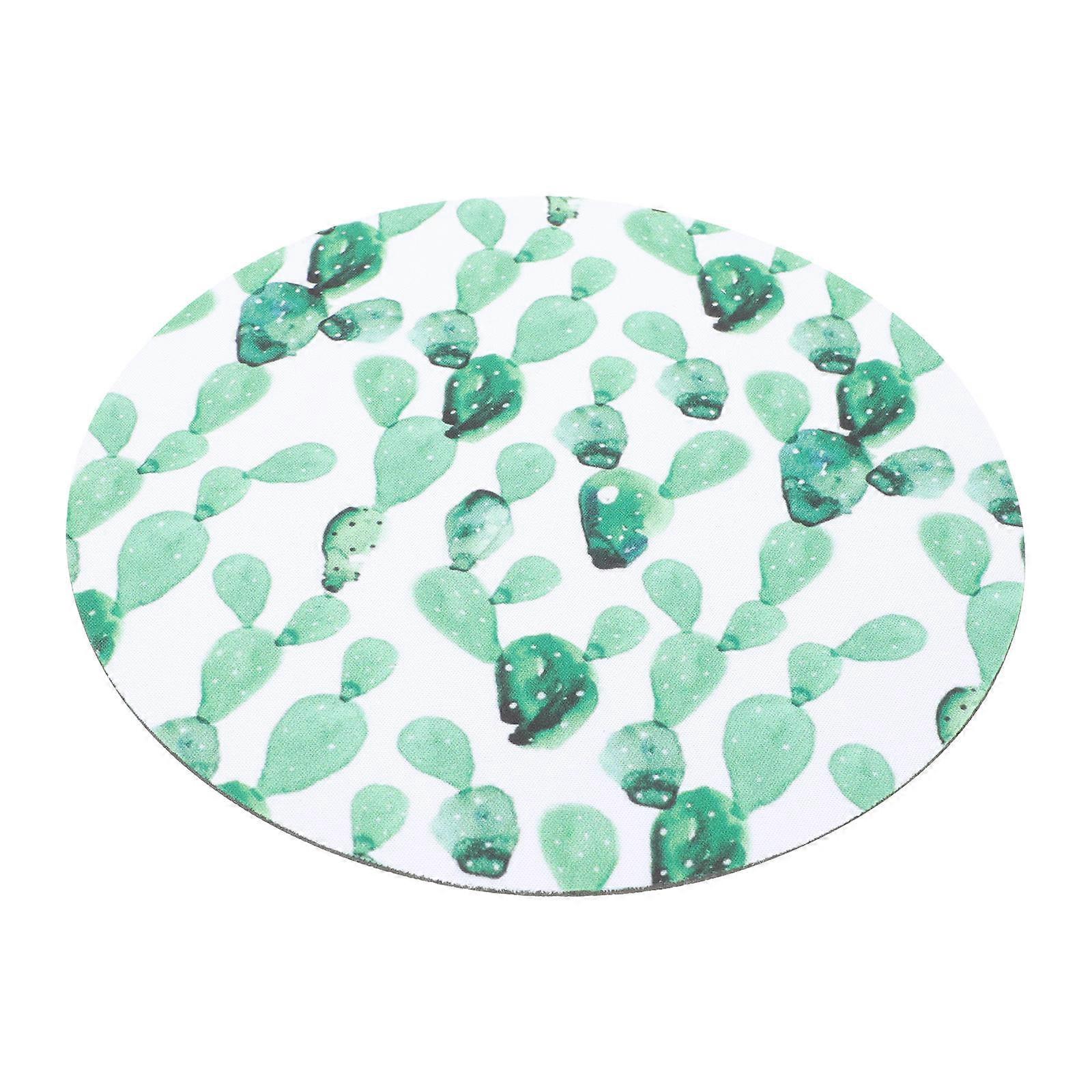 Rubber Mouse Pad Cactus Pattern Desk Accessories for Computer Use 3Pcs