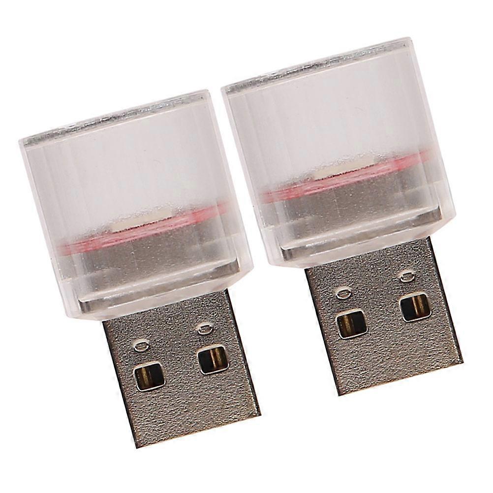 Car Interior Lights Mini USB Atmosphere Lights for Car 2Pcs Kit