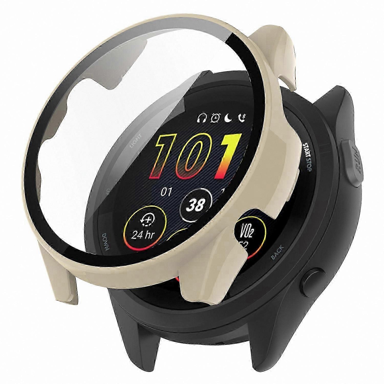 Durable PC Case with Tempered Glass for GPS Fitness Tracker Watch Models 165 and 165 Music