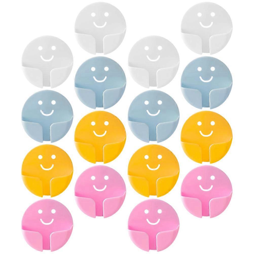 Cable Organizer Plug Holder Self-Adhesive Space-Saving Home Use Yellow 24Pcs