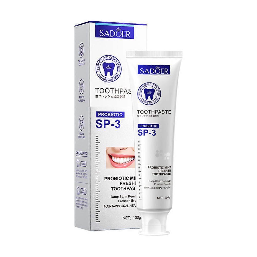 1-5x SP-3 Probiotics Whitening Toothpaste - Probiotics for Teeth Whitening and Gum Health - Enamel-Safe, Fluoride-Free, Fresh Breath