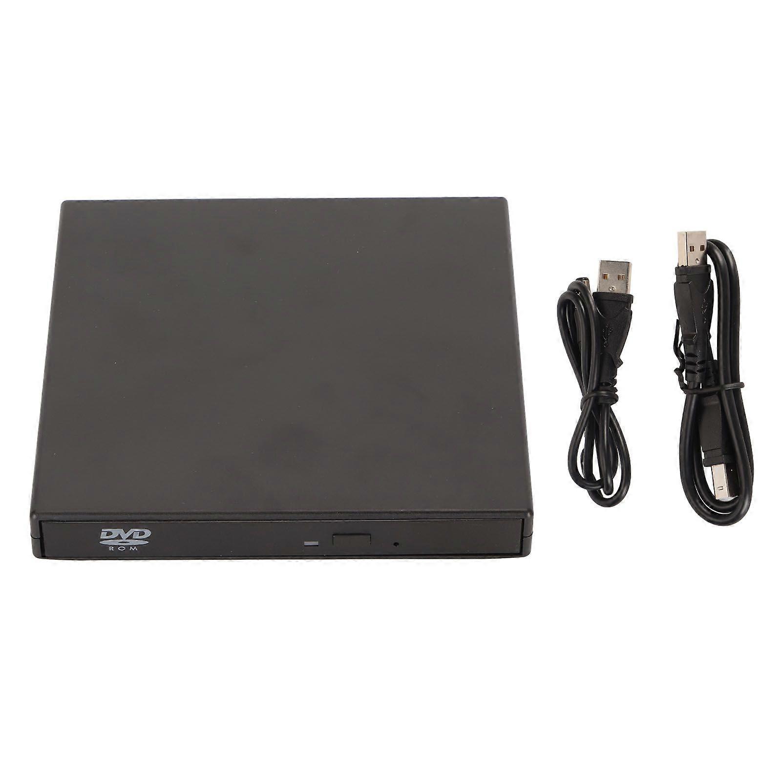 External DVD Drive USB 2.0 Fast and Stable Slim Portable CD DVD ROM Rewriter Writer Reader for Computer Laptop