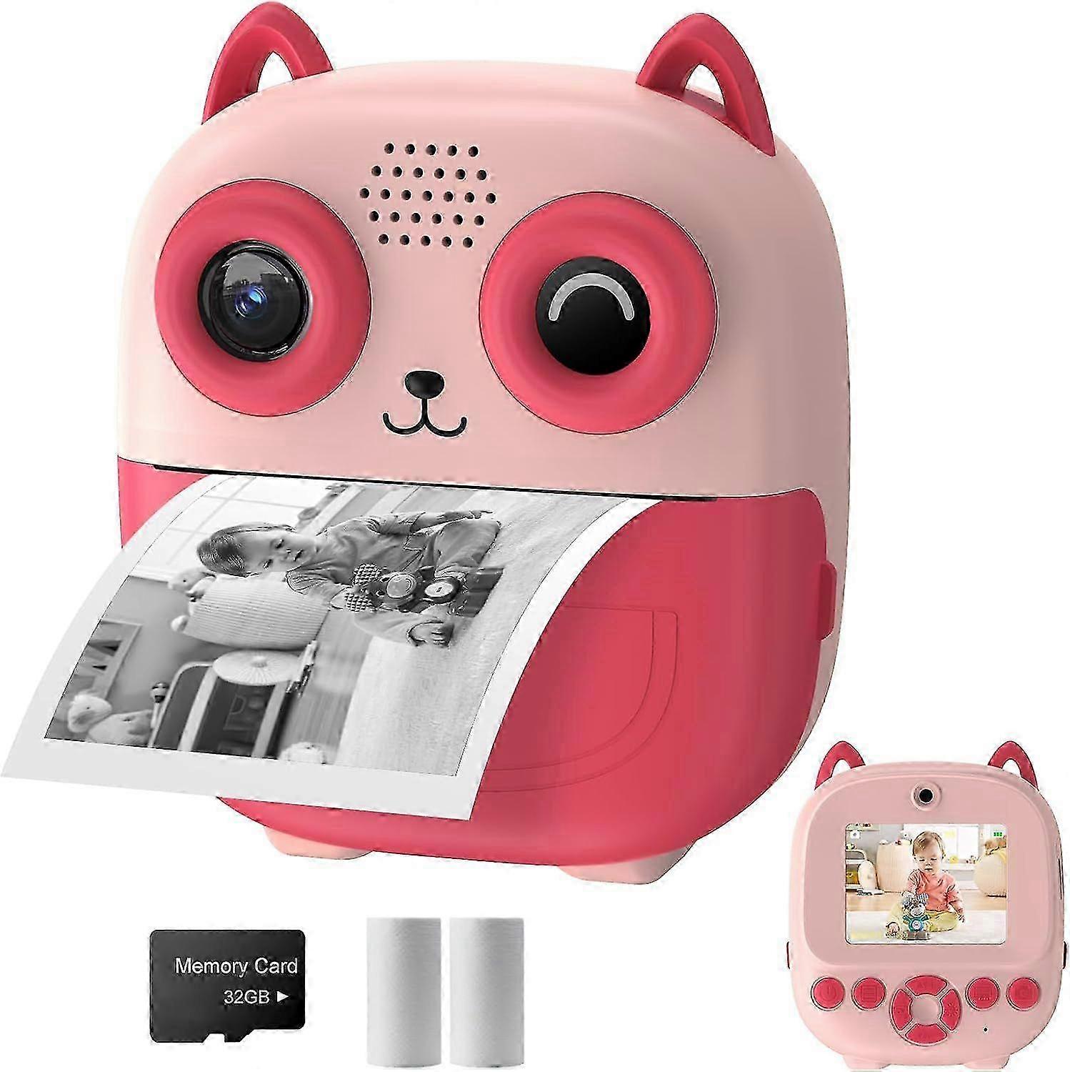 2025 Newest Kids Camera Instant Print, Multi-function Toddler Camera, Instant