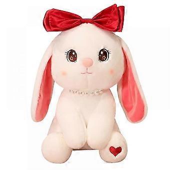 13.8" Söpö pupu pehmolelu, Kawaii Rabbit Pehmolelu pehmotyyny rusetilla Pehmeä pehmonukke Lahjat pojille Tytöt Pinkki