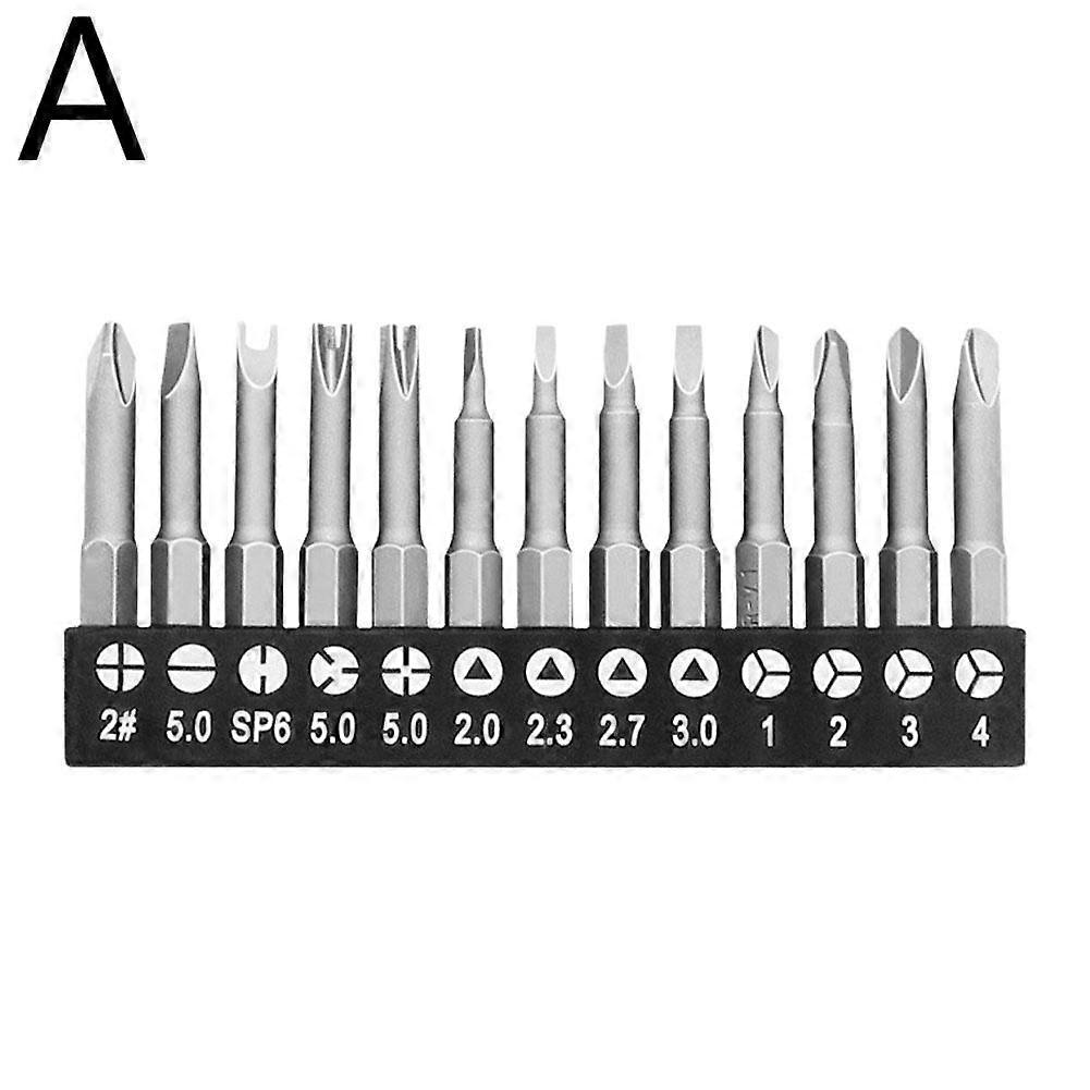 50mm Long Screwdriver Bit Set 13Pcs Chromium Vanadium Steel for Versatile Repair and DIY Projects