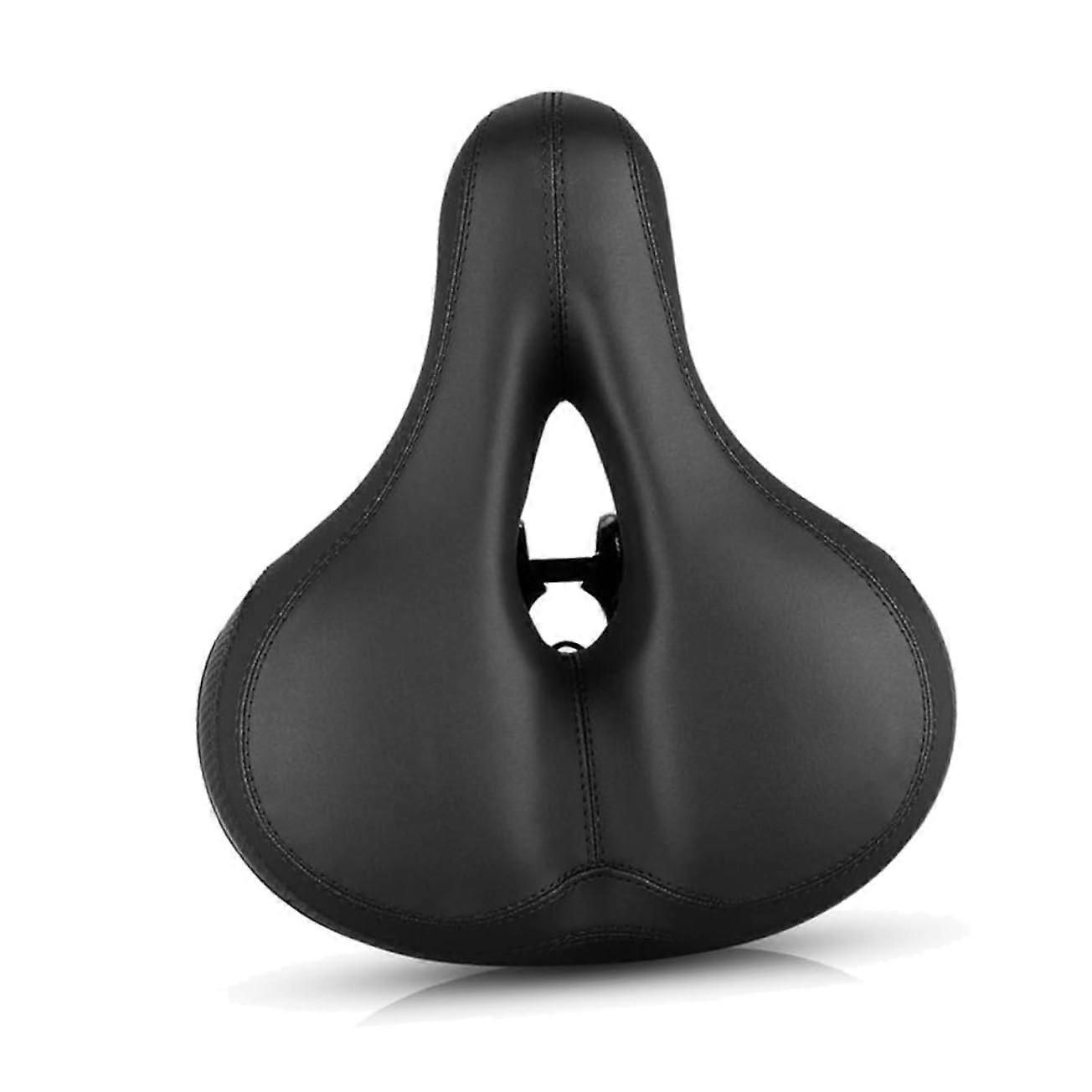 Ergonomic Thick Sponge Bike Saddle, Dual Springs, Reflective Sticker, Perforated Padding, Mountain Road Folding Bikes