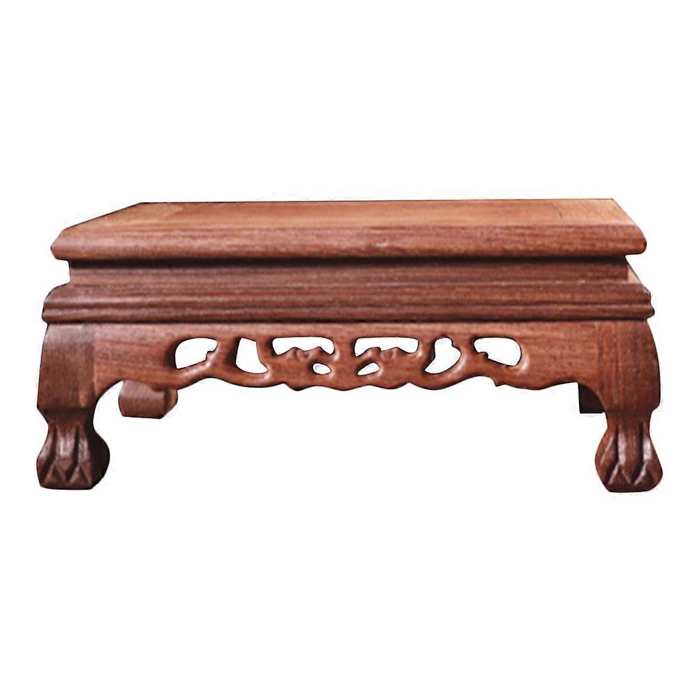 Rectangular Wooden Display Stand 5Pcs for Flower Pot Base Brown