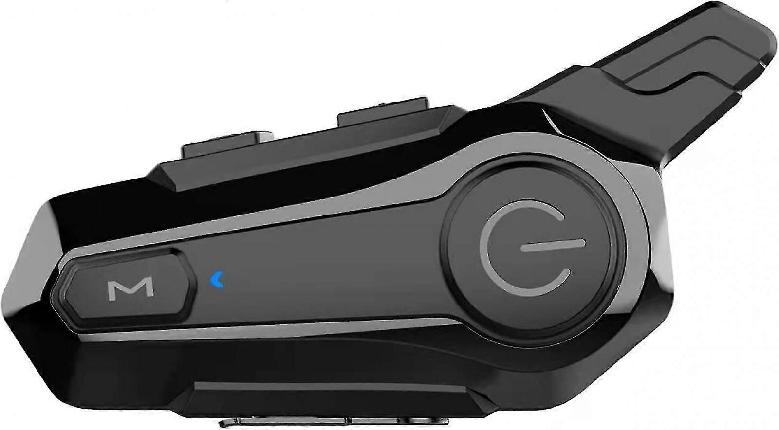 Motorcycle Bluetooth Headset E1 - Bluetooth Helmet Intercom, CVC Noise Cancellation, Stereo Music, IPX6 Waterproof for Full Face Helmet