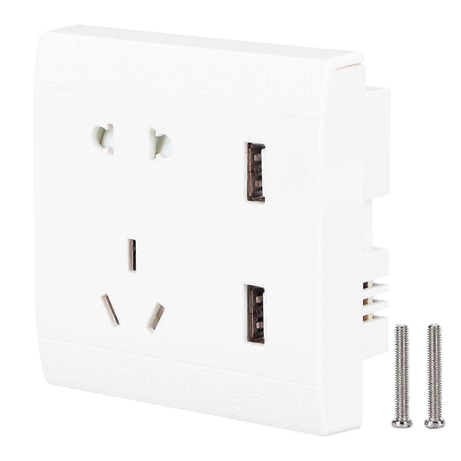 Multi Functional Wall Power Outlet Socket with 2 USB Port 13A for Home Office 110/ 25-26s
