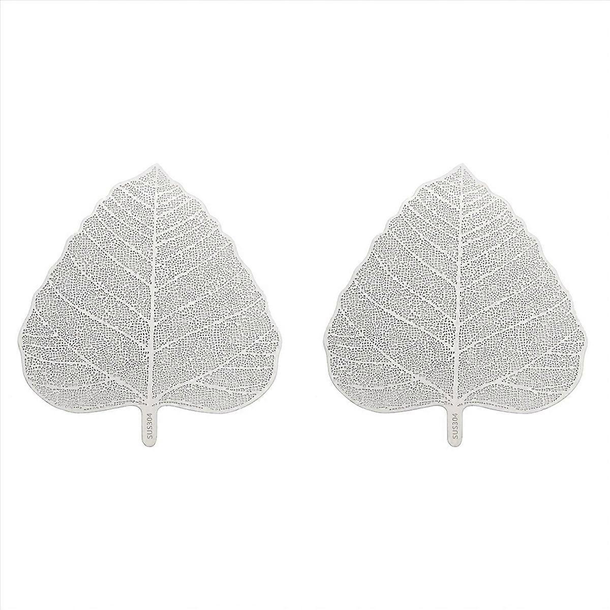  Stainless Steel Handmade Leaf Strainer,(Silver)