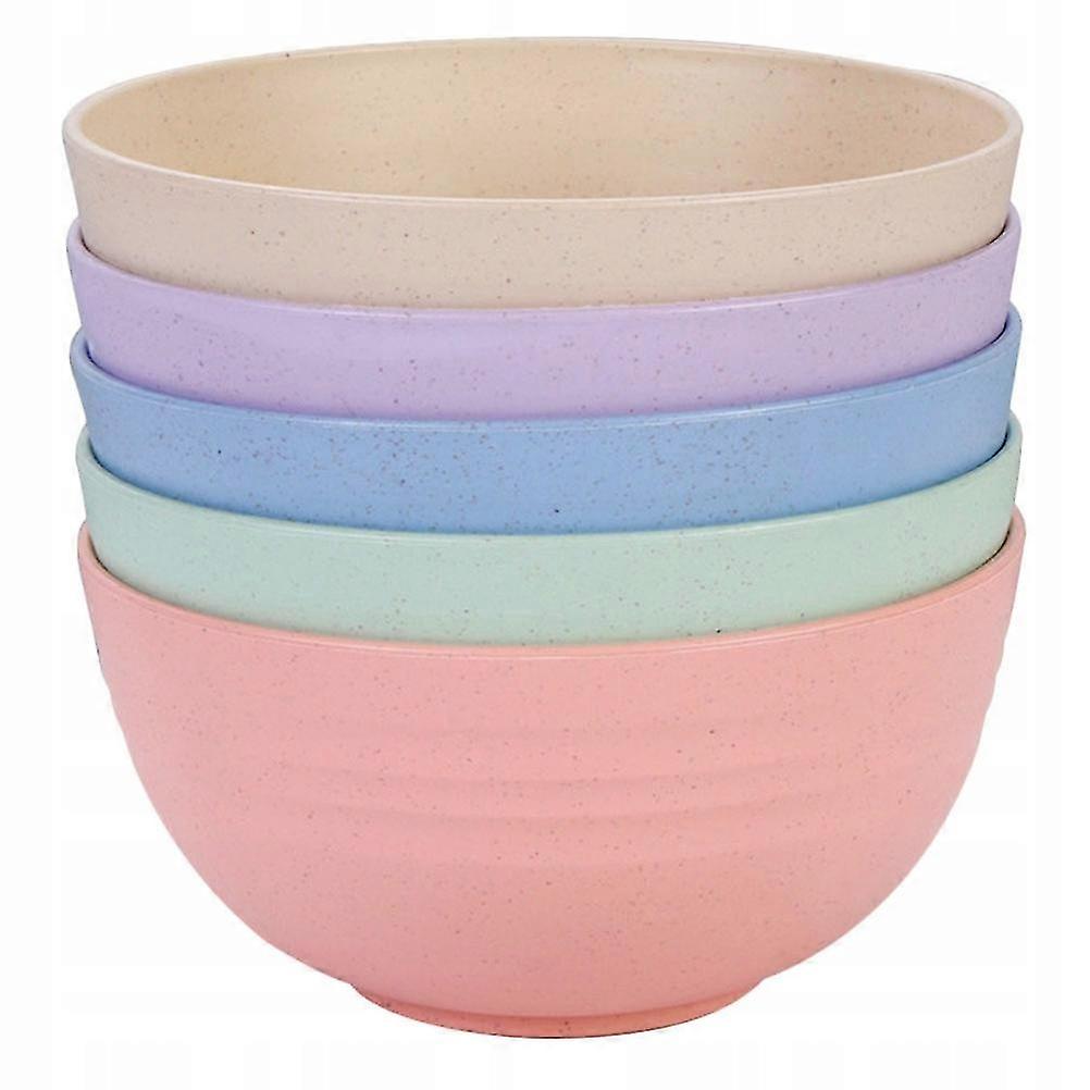 Deep Soup Bowl Set Plastic Cereal 5 Pcs
