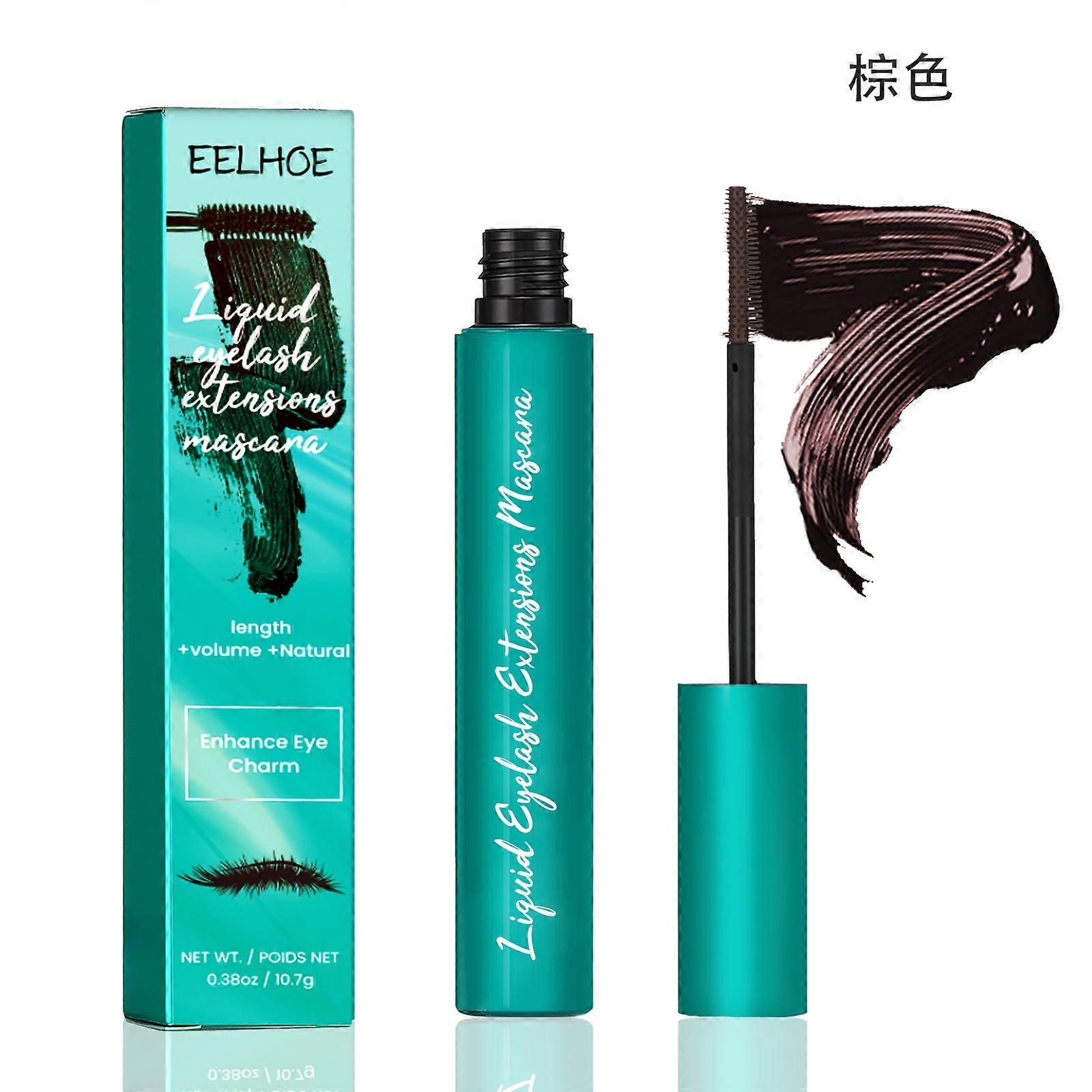 Eelhoe Mascara (Brown) Long Thick Curling Waterproof Sweat-Proof Lengthened Makeup Without Blocking Not Easy To Smudge