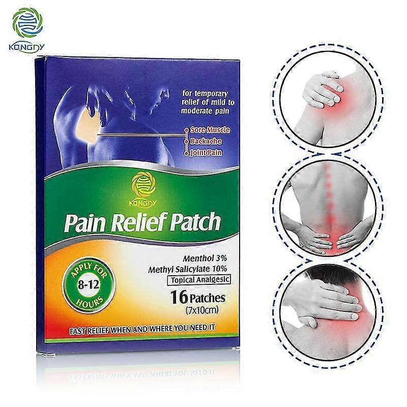 Hälsovård 16 stycken Medicinsk smärtlindrande lapp 7 * 10 cm polyestervärmedyna