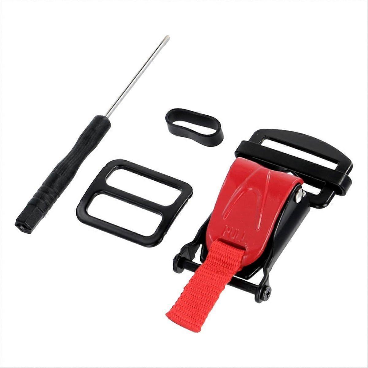 Helmet Quick Release Buckle Replacement Kit, Ratcheted Helmets red