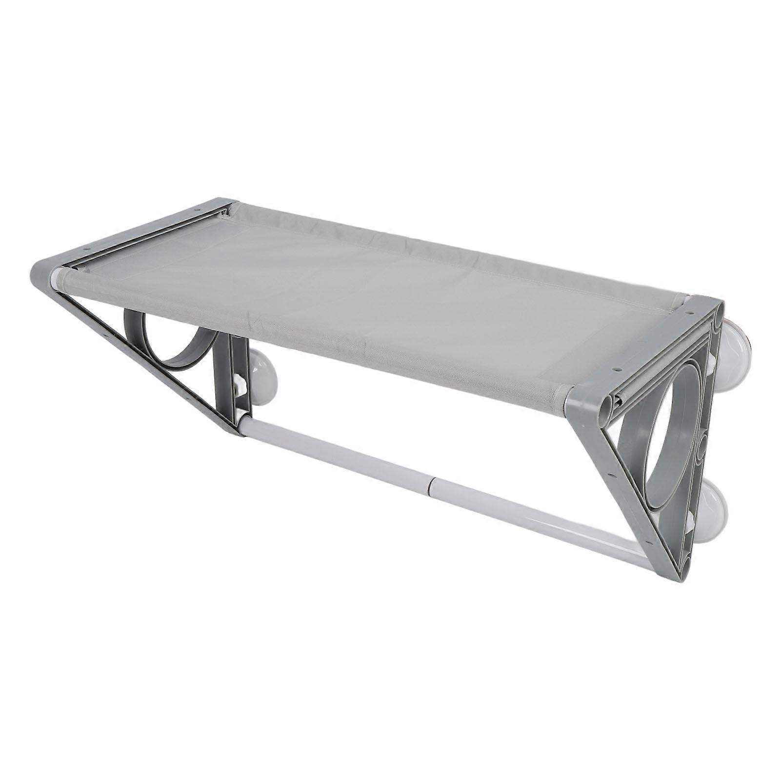 Foldable Cat Window Perch Space Saving Solid Frame Hanging Window Cat Hammock Bed with Suction Cups for Balcony Small 52x33x33cm/20.47x13x13in 