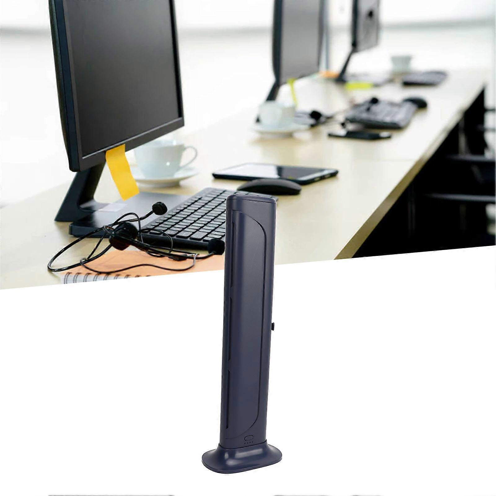 Monitor Fan 3 Speed Bladeless Rechargeable Powerful Safe Small Clip On Desk Fan for Office Living Room Blue 