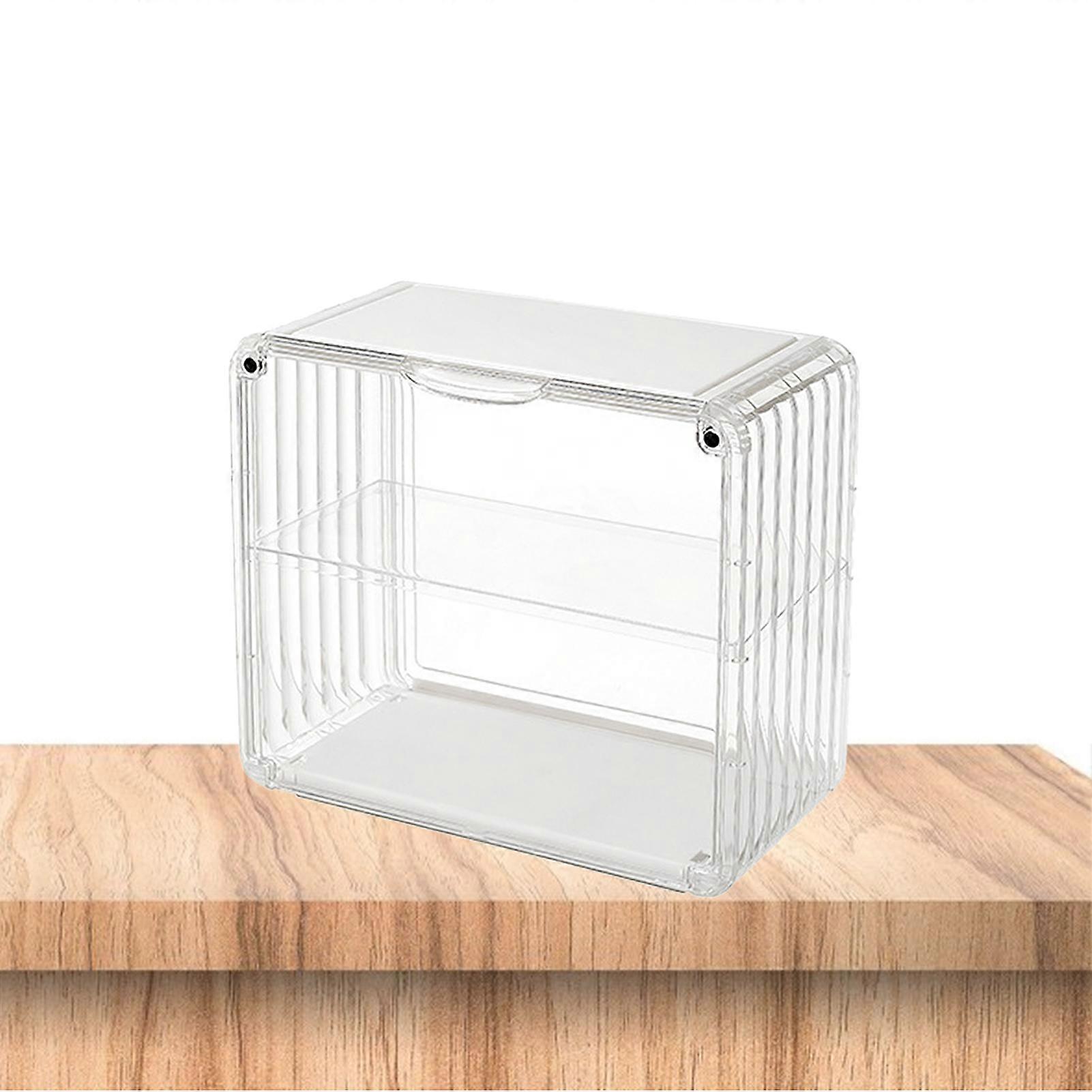 Figure Display Box Acrylic Blind Box Display Case Assemble Collectibles Box Dustproof Protection Showcase for Action Figure Small Size Transparent Wh