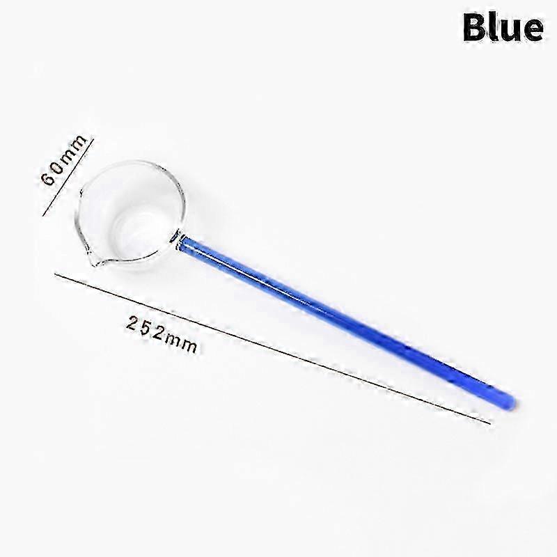 Borosilicate Glass Spoon with Long Handle: Transparent, Heat-Resistant for Cooking & Serving Sauce, Soup & Dessert at Parties