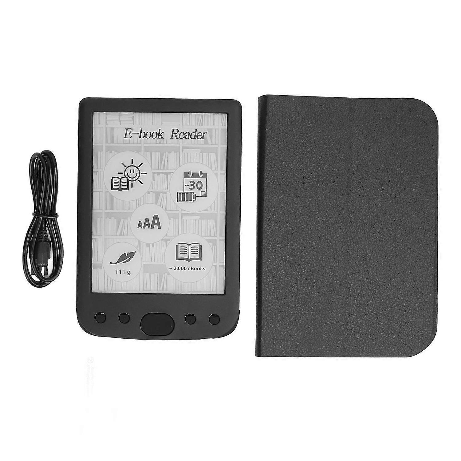 6in Electric Book Reader Touch Screen Ink Screen 8G Memory 2500mAh Battery Comfortable Grip Lightwei