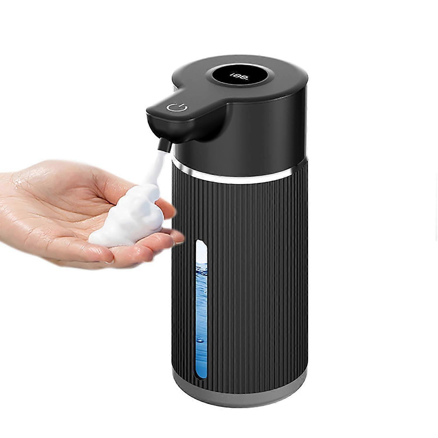 Automatic Liquid Soap Dispenser 420ml, 060mm Sensing Distance, 4 Speed Modes, 0.25s Induction, Black Countertop Bathroom