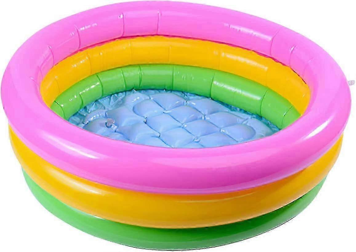 Baby Paddling Pool Inflatable Pool For Toddlers 3 Ring Pool Inflatable Bottom