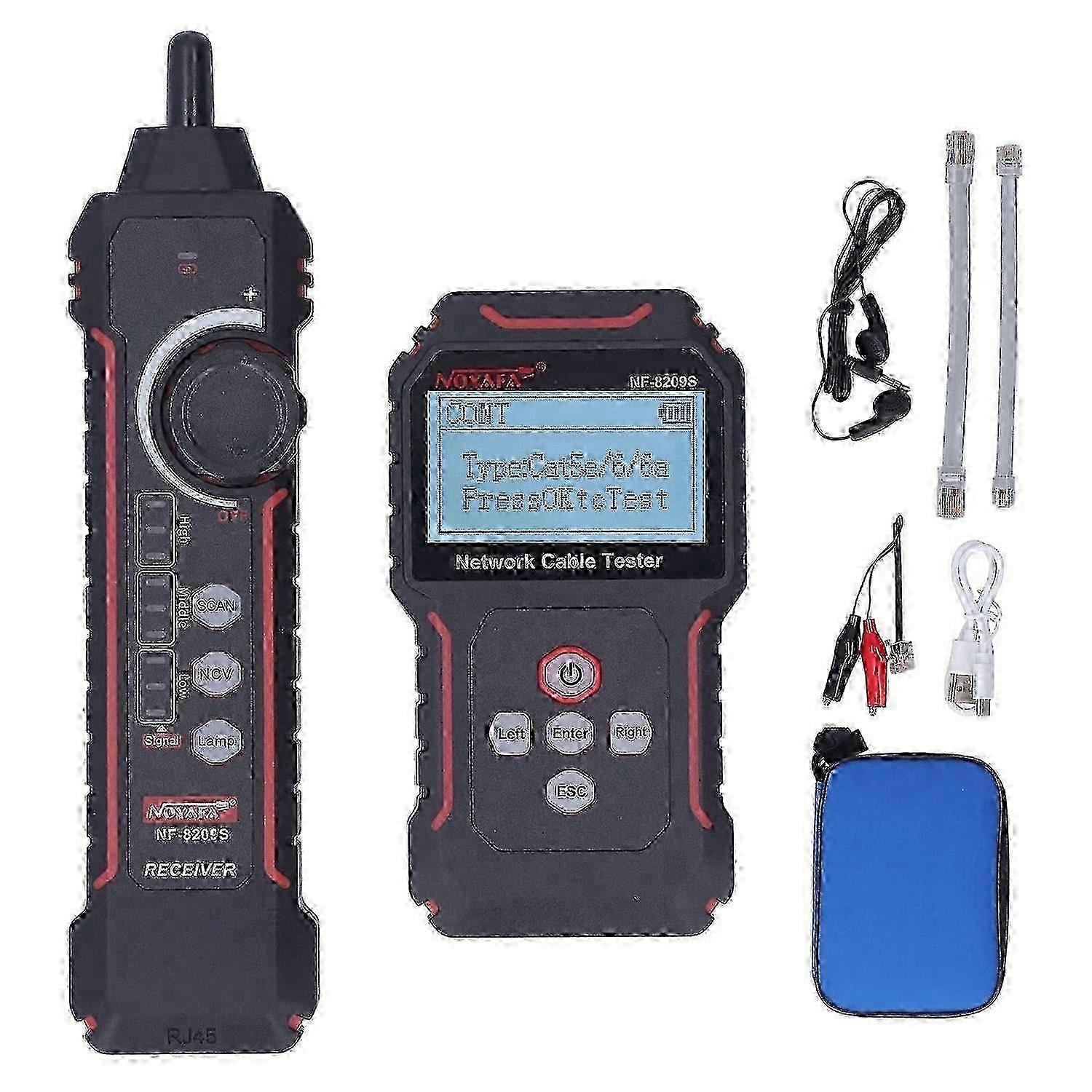 Network Cable Tester Multifunctional Ethernet Lan Telephone Line Finder for Continuity Checking