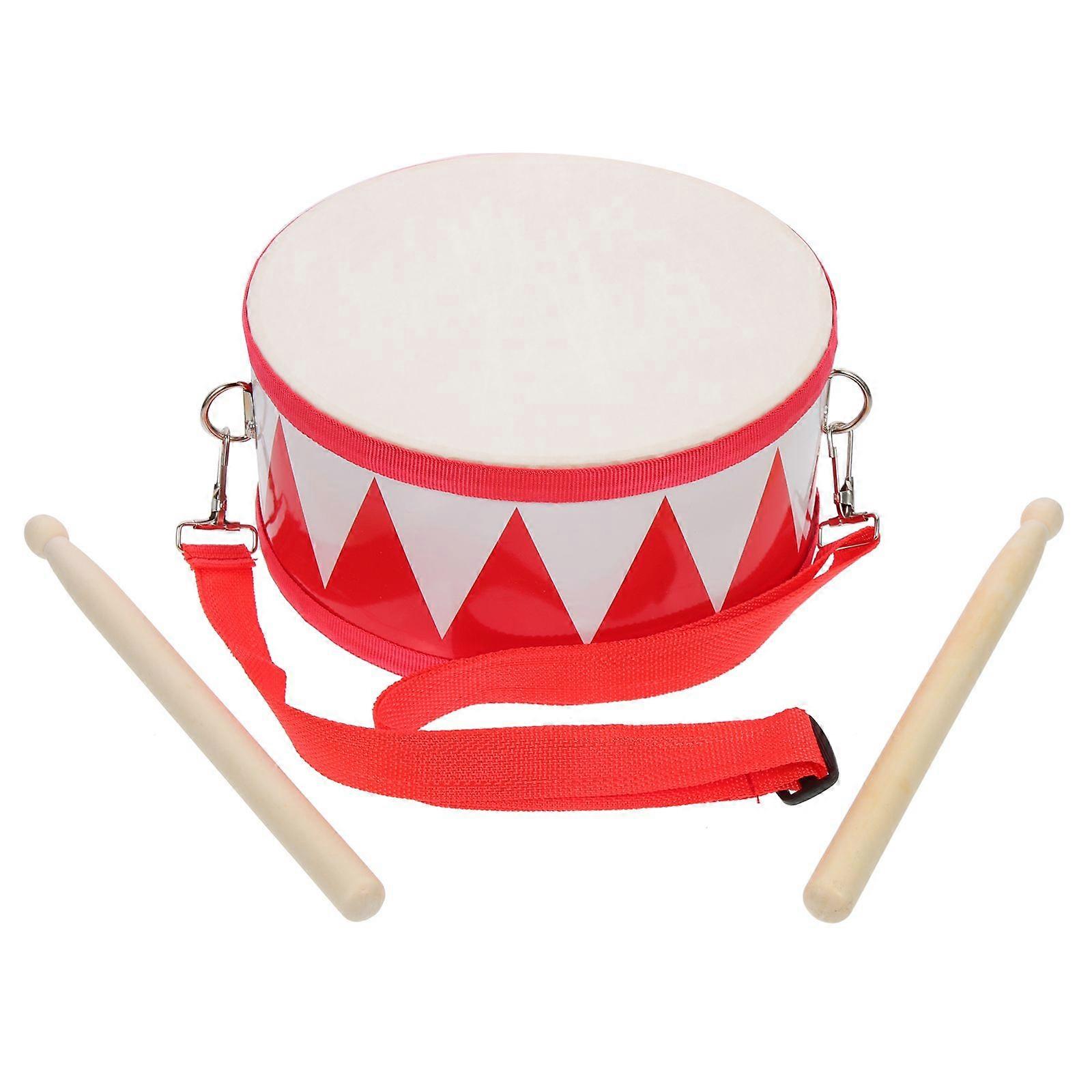 1 Set of Orff Percussion Instrument Children's Toy Two-sided Snare Drum
